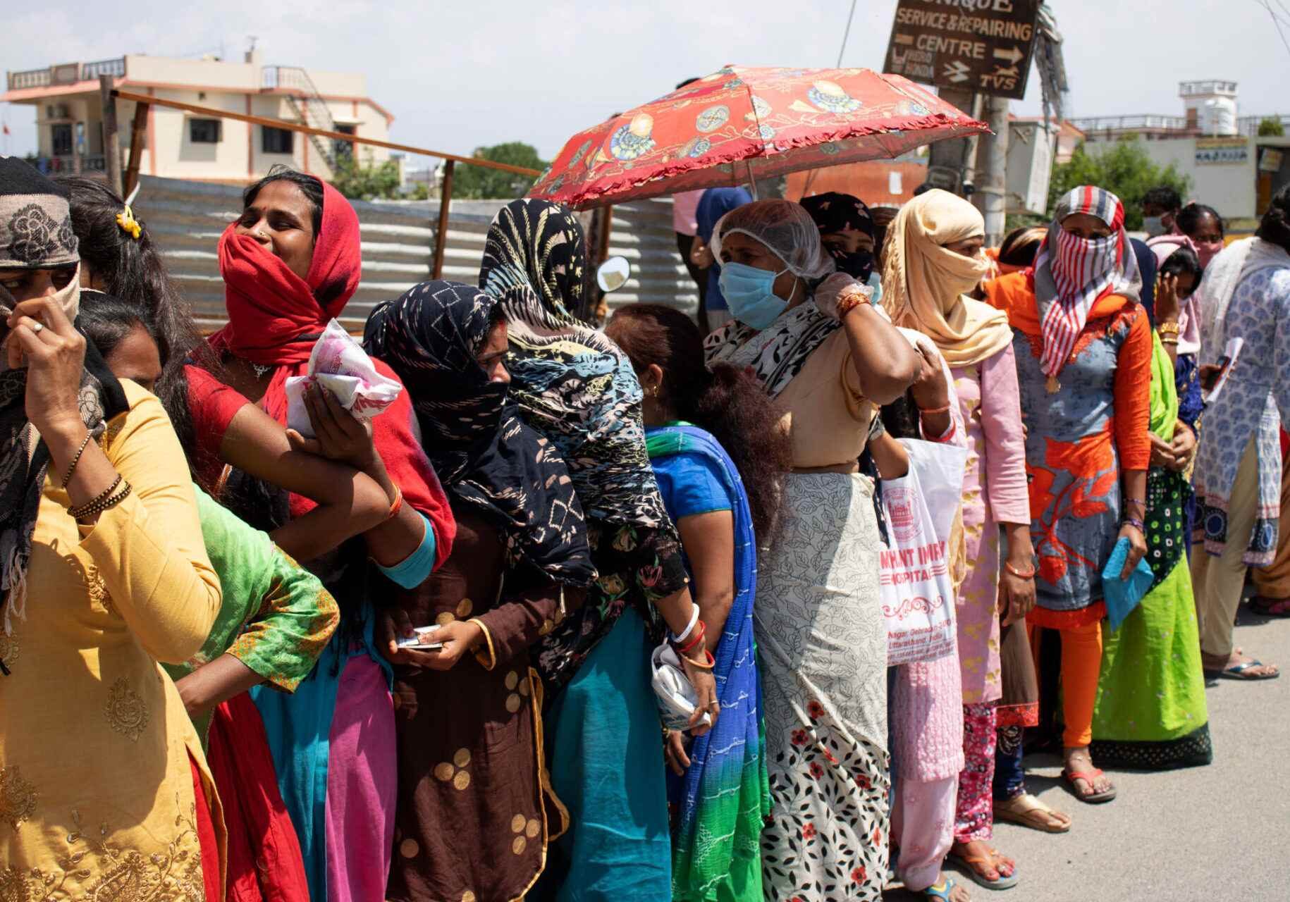 Dehradun, Uttarakhand/India- August 15 2020: Men wearing face mask&amp; face cover to fight corona virus.